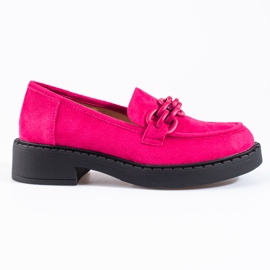 W. Potocki Potocki dame loafers fuchsia ruskind lyserød