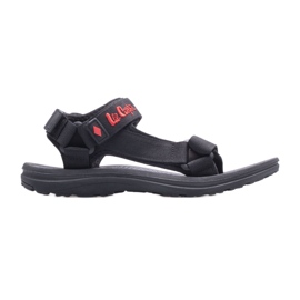 Lee Cooper LCW-22-34-0945M herresandaler sort rød