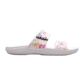 Dame hjemmesko CROCS Classic Tie Dye Graphic 207283-928 hvid flerfarvet