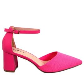 BM Hælede pumps med bælte Rossi Fuchsia lyserød