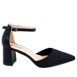 Seastar Hælede pumps med Rossi Black bælte sort
