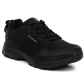 McBraun 5340 sorte softshell trekking sportssko til mænd