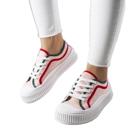 Pink platform sneakers fra Johanna rød