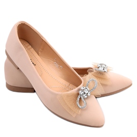 Maura Khaki sløjfe ballet lejligheder beige