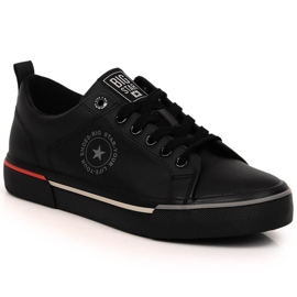 Sorte herresneakers lavet af økologisk læder Big Star LL174210