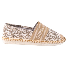 Dame Shelovet beige espadriller med et mønster