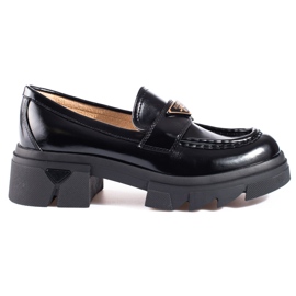 Seastar Shelovet sorte loafers i patenteret dame