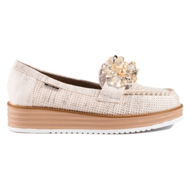 Damesko Shelovet beige med krystaller