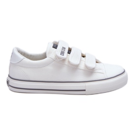 Klassiske tekstil sneakers med velcro Big Star LL274A203 Hvid