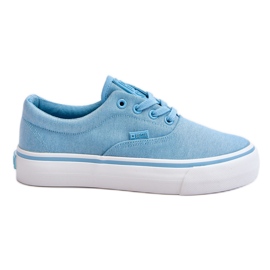 Big Star Stof Platform Sneakers LL274146 Lyseblå