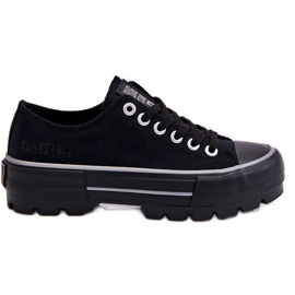 Stof Platform Sneakers Big Star LL274149 Sort