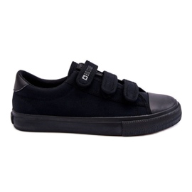 Klassiske tøjsneakers til mænd med velcro Big Star LL174631 Sort