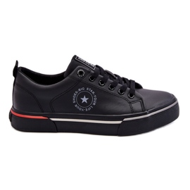Herre lædersneakers Big Star LL174210 Sort