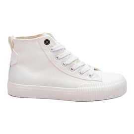 Dame Big Star Stof High Top Sneakers LL274445 Hvid