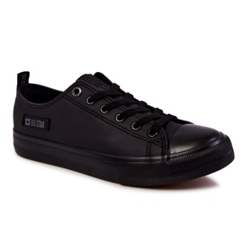 Lave lædersneakers til mænd Big Star KK174009 Sort