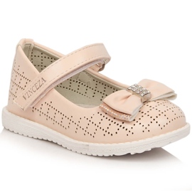 Velcro ballerinaer pink Vinceza 36122 lyserød