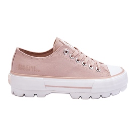 Stof Platform Sneakers Big Star LL274151 Nude lyserød