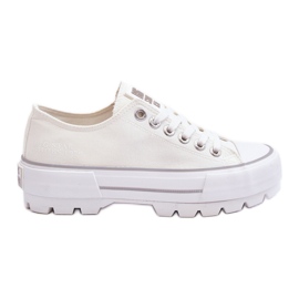 Stof Platform Sneakers Big Star LL274150 Hvid