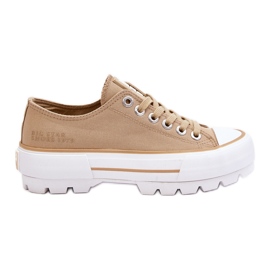 Stof Platform Sneakers Big Star LL274154 Beige