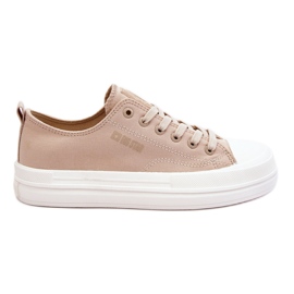 Big Star Low Sneakers med snøre LL274969 Beige
