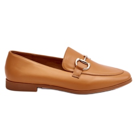 PG1 Klassiske Loafers til kvinder med Camel Jamie-udsmykning beige