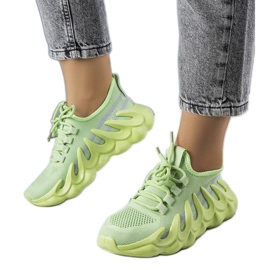 Grønne sneakers på en moderigtig Beth-sål