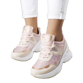 Pink sneakers med metalliske indlæg fra Ruais lyserød