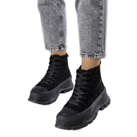 BM Sorte platformssneakers fra Gertrude
