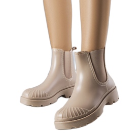 Beige korte regnstøvler fra Michele