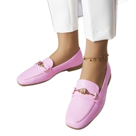 Pink loafers med guldudsmykning fra Mercier lyserød