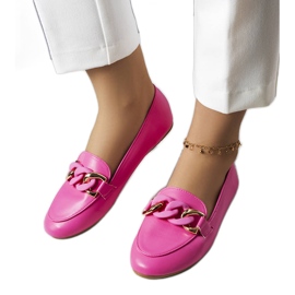 Mamie pink loafers med kæde lyserød