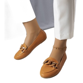 Mamie brune kæde loafers