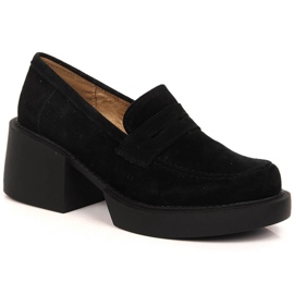 Loafers i ruskind til kvinder Filippo DP4685/23 sort