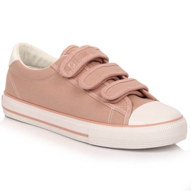 Velcro damesneakers pink Big Star LL274A200 lyserød