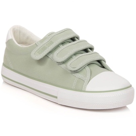 Damesneakers med velcrogrøn Big Star LL274A202