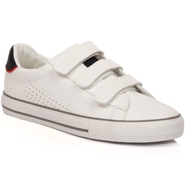 Sneakers lavet af økologisk læder med velcro hvid Big Star LL274A207