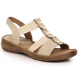 Beige eVento 4940 slip-on sandaler til kvinder