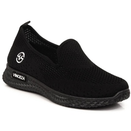 Sorte slip-on sportssko til kvinder Vinceza 34602