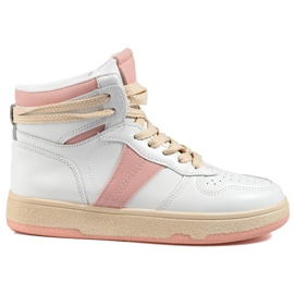 Shelovet høje hvide sneakers til kvinder