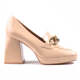 Beige hælpumps fra Vinceza