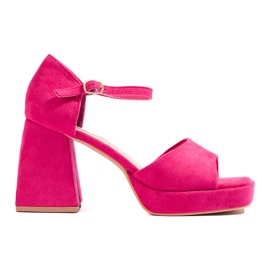 Vinceza pink sandaler i ruskind lyserød
