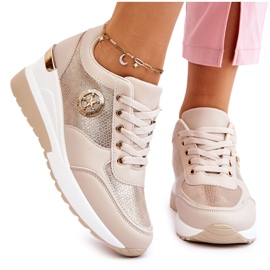 PG1 Moderigtige Wedge Sneakers Beige Jaliyah