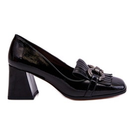 S.Barski Mercy Black Laklæder Komfortable Pumps sort