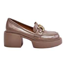 S.Barski Moderigtige pumps med massive hæle beige Imani