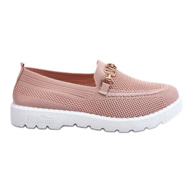Slip-On udsmykkede sneakers til kvinder Pink Alena lyserød