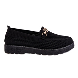 Slip-on sneakers til kvinder med udsmykning Sort Alena