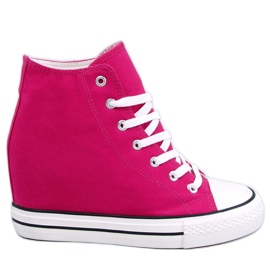 BM Corina Fuchsia wedge high-top sneakers lyserød