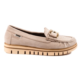 SHELOVET Damebeige Shelobvet ruskind loafers