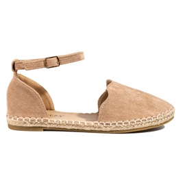Vinceza espadriller til kvinder med beige spænde