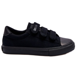 Klassiske tekstil sneakers med velcro Big Star LL274A204 Sort